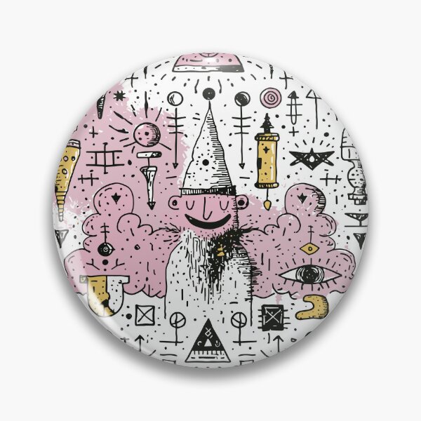 Item preview, Alchemist Mystical Symbols Doodle Art designed and sold by Romgora.