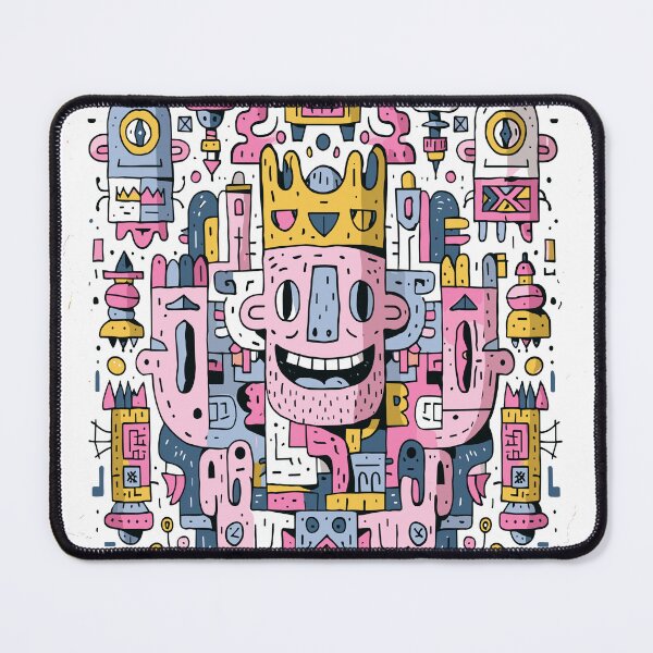 Item preview, Whimsical Crowned Doodle King Art designed and sold by Romgora.