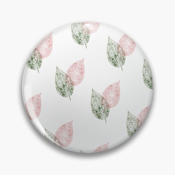 Item preview, Red and Green Skeleton Leaves Botanical Pattern designed and sold by Ceylo Art.