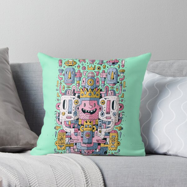 Item preview, Whimsical Doodle King Character Complex Illustration designed and sold by Romgora.