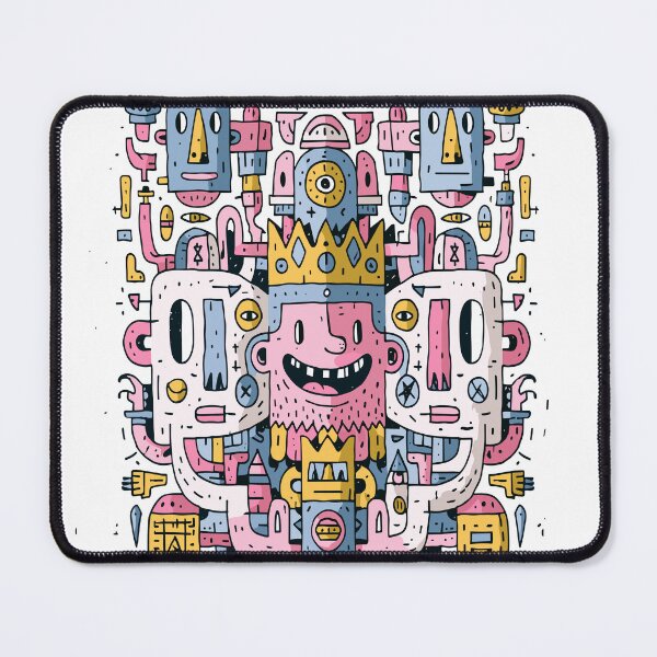 Item preview, Whimsical Doodle King Character Complex Illustration designed and sold by Romgora.