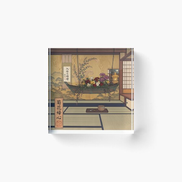 Item preview, Ukiyo-e Suspended Boat Ikebana Vintage Art designed and sold by conohitoAI-ArtGallery.