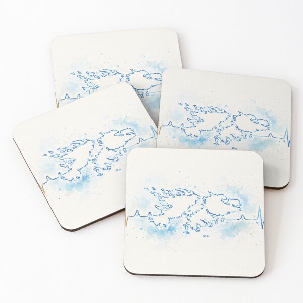 Item preview, Malvinas in the Heart – Watercolor Heartbeat designed and sold by Esencia Argentina.