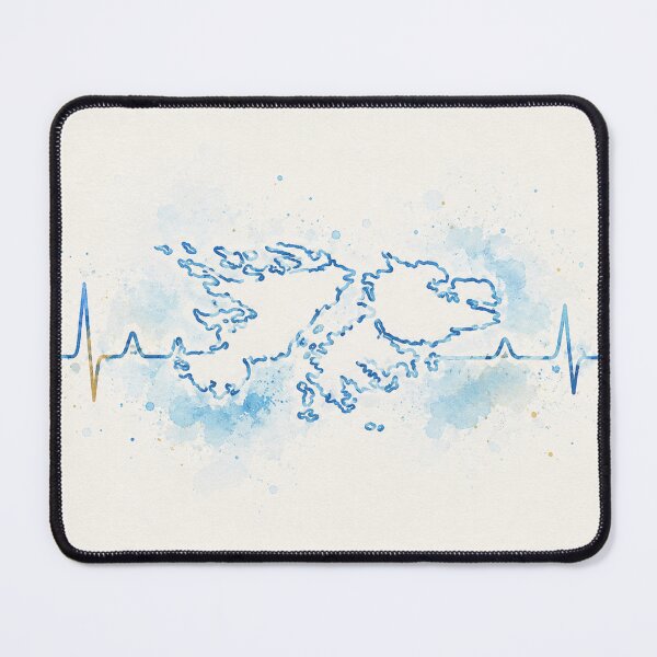 Item preview, Malvinas in the Heart – Watercolor Heartbeat designed and sold by Esencia Argentina.