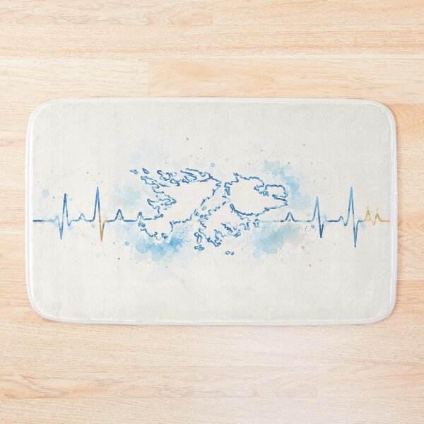 Item preview, Malvinas in the Heart – Watercolor Heartbeat designed and sold by Esencia Argentina.
