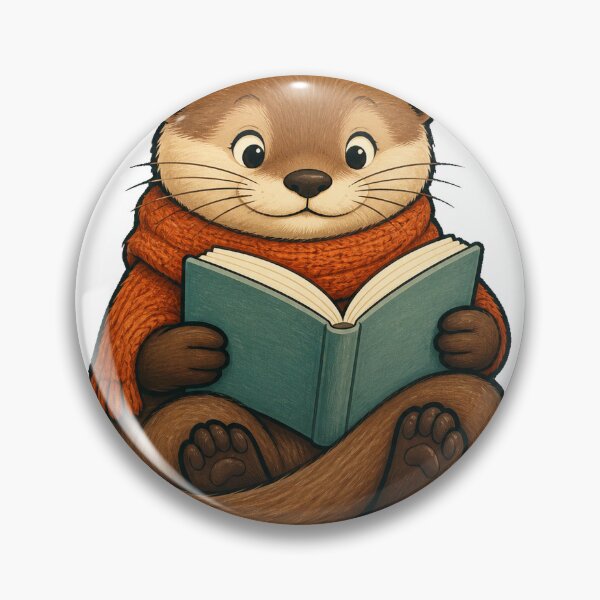 Item preview, Cozy Reading Otter – Quiet Book Companion designed and sold by Quantum Doodle Studio.