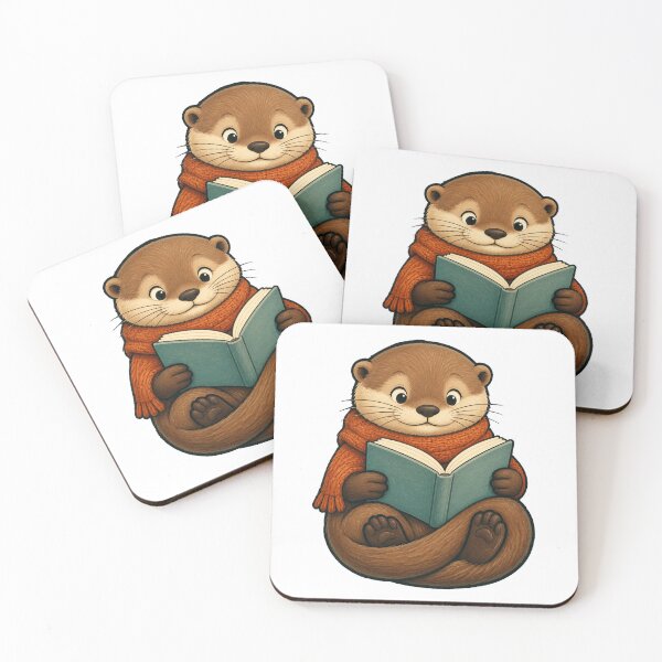 Item preview, Cozy Reading Otter – Quiet Book Companion designed and sold by Quantum Doodle Studio.