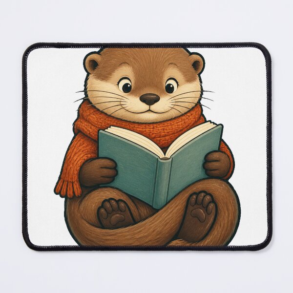 Item preview, Cozy Reading Otter – Quiet Book Companion designed and sold by Quantum Doodle Studio.