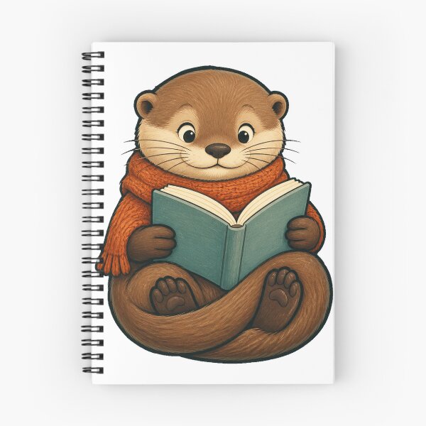 Item preview, Cozy Reading Otter – Quiet Book Companion designed and sold by Quantum Doodle Studio.