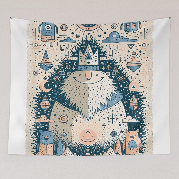 Item preview, Mystical Forest Guardian King Doodle Art designed and sold by Romgora.