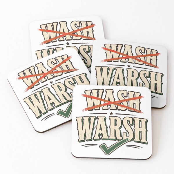 Item preview, Wash Warsh Southern Accent Country Saying Pronunciation Joke designed and sold by OUICHA.