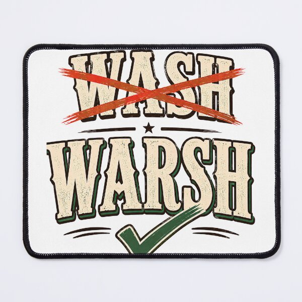 Item preview, Wash Warsh Southern Accent Country Saying Pronunciation Joke designed and sold by OUICHA.