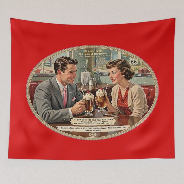 Item preview, Retro oval sign for American diner root beer designed and sold by Normandy Road Heritage.