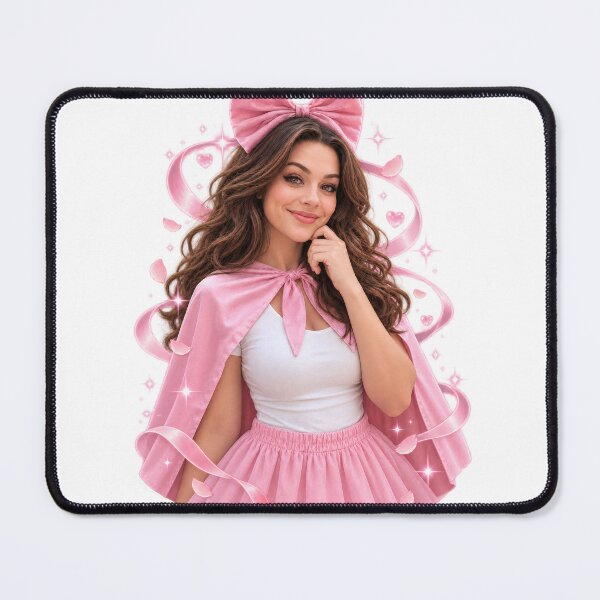 Item preview, Pink Bow Cosplay Girl with Magical Sparkles designed and sold by OneStepFromArt.