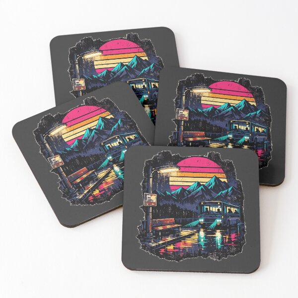 Item preview, Midnight Bus to Neon Mountain designed and sold by KungPowUnicorn.