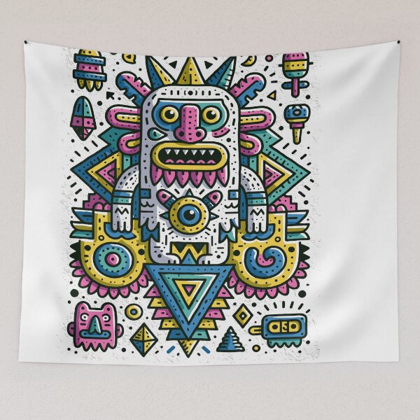 Item preview, Vibrant Folk Art Spirit Creature Design designed and sold by Romgora.