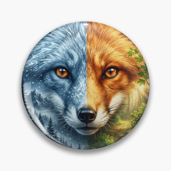 Item preview, Duality Fox Winter and Autumn Forest Spirit designed and sold by WearTheVibe Store.