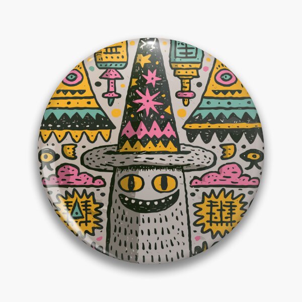 Item preview, Vibrant Psychedelic Doodle Monster Folk Art World designed and sold by Romgora.