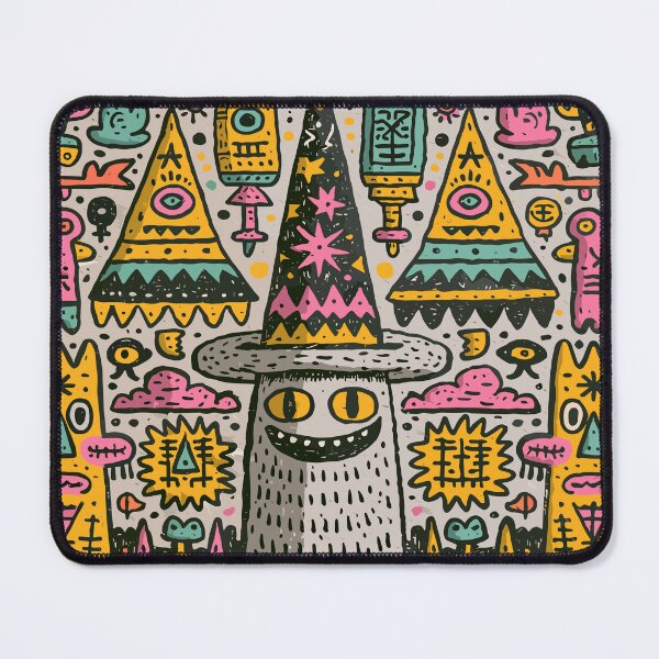 Item preview, Vibrant Psychedelic Doodle Monster Folk Art World designed and sold by Romgora.