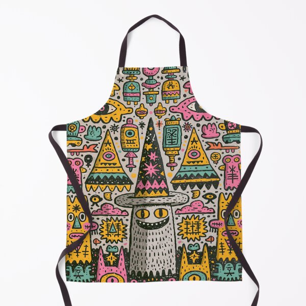 Item preview, Vibrant Psychedelic Doodle Monster Folk Art World designed and sold by Romgora.