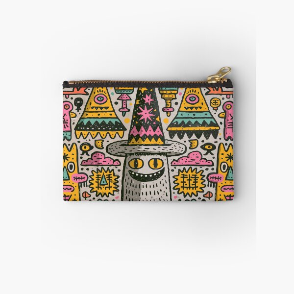 Item preview, Vibrant Psychedelic Doodle Monster Folk Art World designed and sold by Romgora.