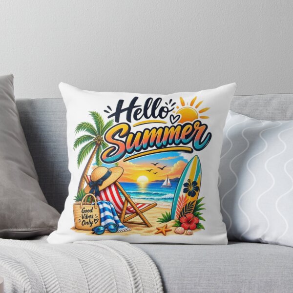 Item preview, Hello Summer Beach Vacation – Tropical Summer Vibes designed and sold by Salma.Store.