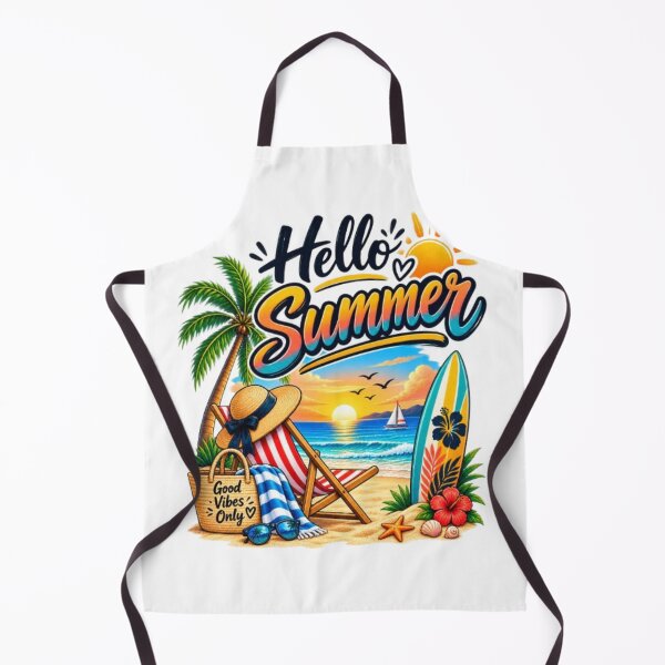 Aperçu de l'œuvre Hello Summer Beach Vacation – Tropical Summer Vibes créée et vendue par Salma.Store.