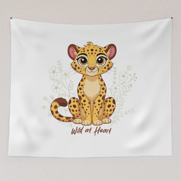Item preview, Wild at Heart Cheetah - Sweet Nature Botanical Tee designed and sold by ArthousePromos.
