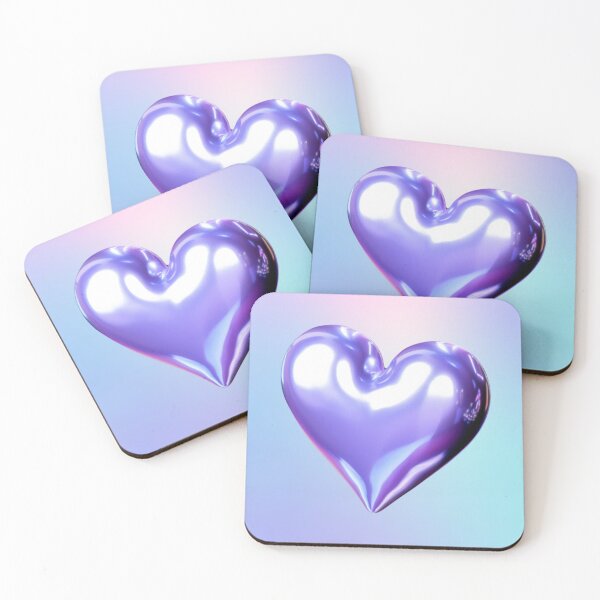Item preview, Glossy Purple Chrome Heart 3D designed and sold by jianina-alondra.