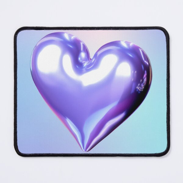 Item preview, Glossy Purple Chrome Heart 3D designed and sold by jianina-alondra.
