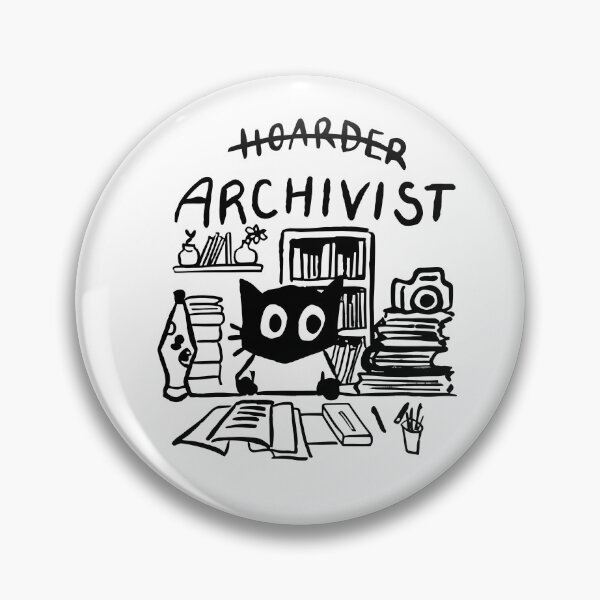 Item preview, Archivist Not Hoarder Cat Bookworm Librarian designed and sold by LASTIQUE-dd.