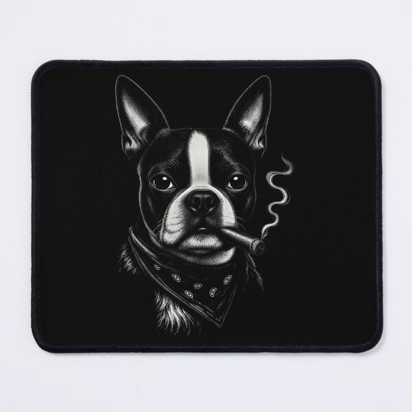 Item preview, Smoking Terrier Funny Dog Lover Vintage Canine Humor designed and sold by Blok45.