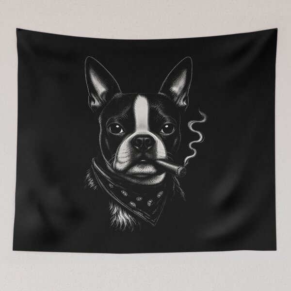 Item preview, Smoking Terrier Funny Dog Lover Vintage Canine Humor designed and sold by Blok45.