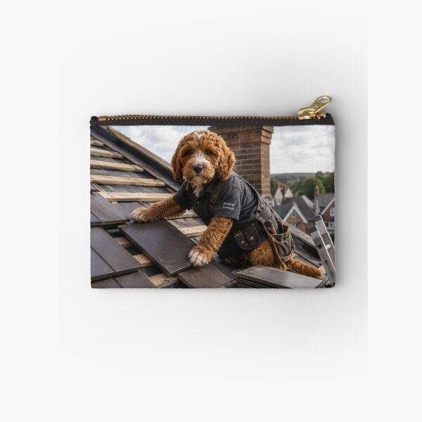Item preview, Cockapoo Roofer at Work, Roofing Services designed and sold by Paul Thompson Photography.