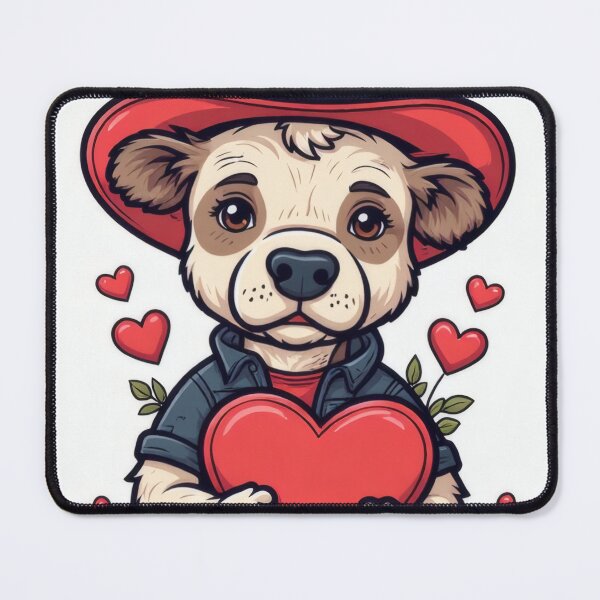 Item preview, Cowboy dog holds a heart full of love designed and sold by Mianku | Für das Leben.