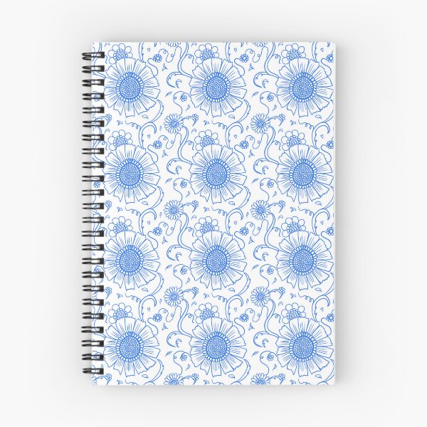 Item preview, Blue floral vines designed and sold by OrangeKoi.