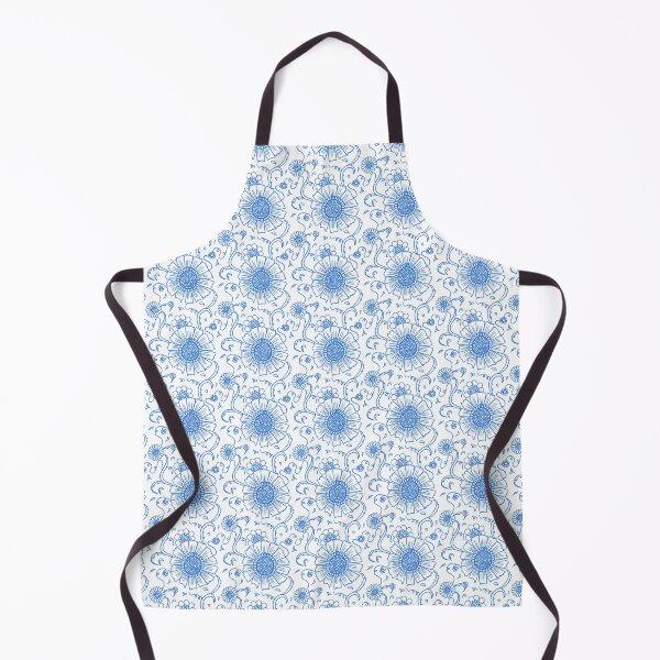 Item preview, Blue floral vines designed and sold by OrangeKoi.