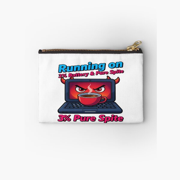 Item preview, Running on 3% Battery & Pure Spite | Funny Low Battery Coffee T-Shirt | Sarcastic Tech Humor Gift designed and sold by Sushikidsntod.