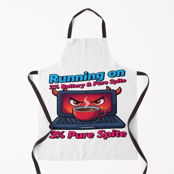 Item preview, Running on 3% Battery & Pure Spite | Funny Low Battery Coffee T-Shirt | Sarcastic Tech Humor Gift designed and sold by Sushikidsntod.