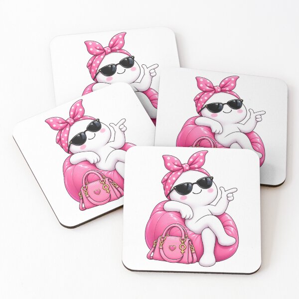 Item preview, Women’s Equality Day – Pink Power Kawaii Girl Sticker designed and sold by StickyDelights.