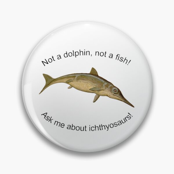 Item preview, Ask me about Ichthyosaurs! designed and sold by The Time Traveler's Guide to Monsters of the Past.
