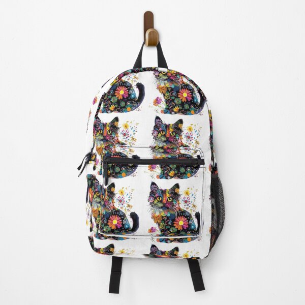 Item preview, Colorful Floral Cat – Whimsical Botanical Garden Feline ? TeePublic Description designed and sold by Awarrie.