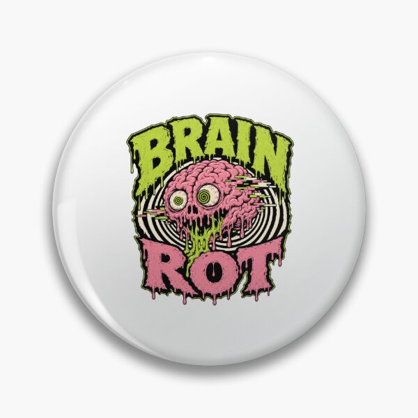 Item preview, Brain Rot Groovy Horror Skull Drip T-Shirt designed and sold by BearLoveDesign.