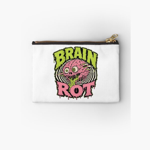 Item preview, Brain Rot Groovy Horror Skull Drip T-Shirt designed and sold by BearLoveDesign.