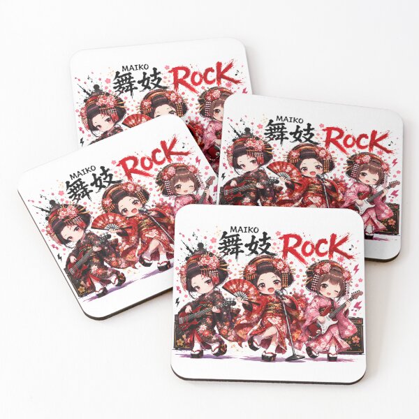 Item preview, Maiko Rock – Japanese Geisha Girl Music Art T-Shirt designed and sold by Kurekou Lab.