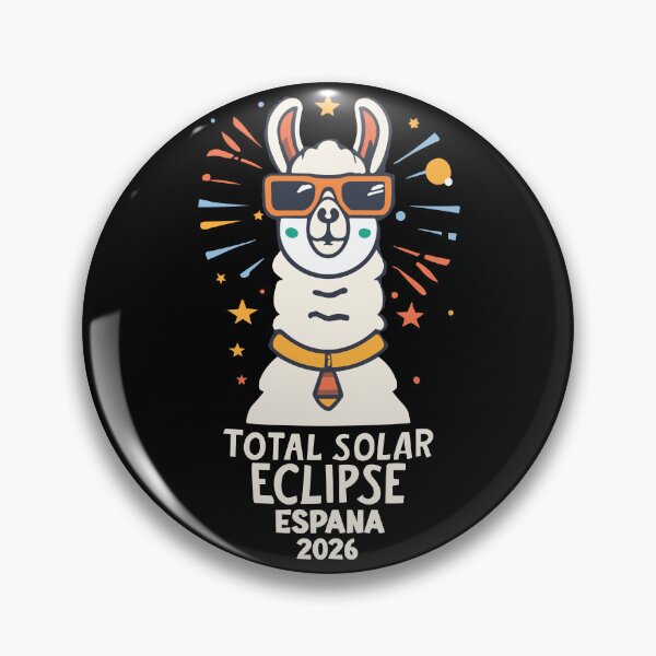Item preview, España 2026 Total Solar Eclipse with a Cool Llama – Funny Astronomy Design designed and sold by EmeraldeaArt.