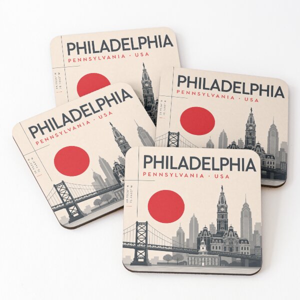 Item preview, Philadelphia swiss style poster designed and sold by CMYKStudio.