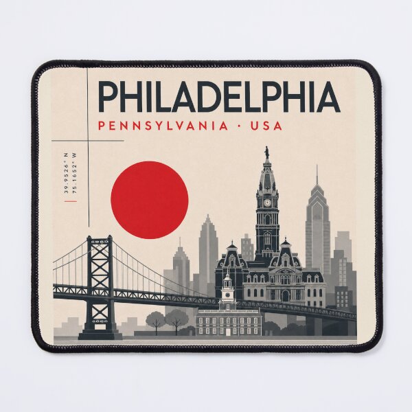 Item preview, Philadelphia swiss style poster designed and sold by CMYKStudio.
