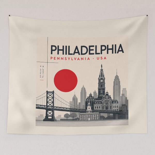 Item preview, Philadelphia swiss style poster designed and sold by CMYKStudio.