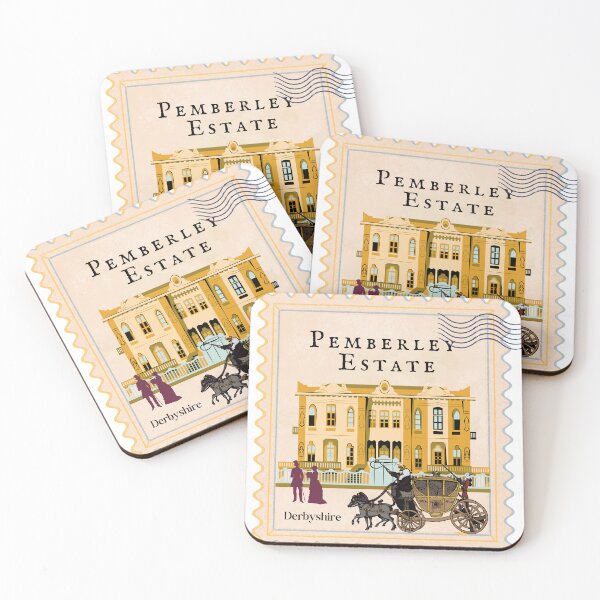 Item preview, Pemberly Estate, Derbyshire (Pride and Prejudice) | Bookish Stamps designed and sold by Nyxander's Bookish Catalogue.